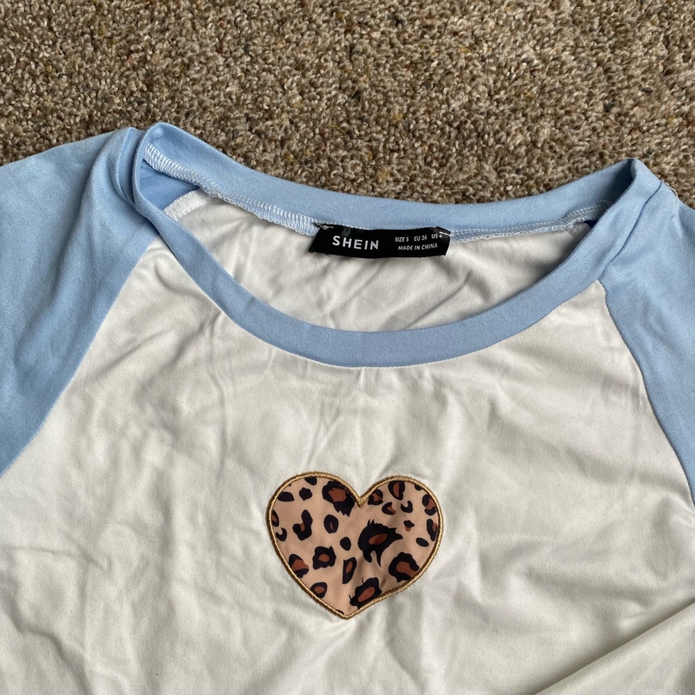 Small crop top cheetah print top